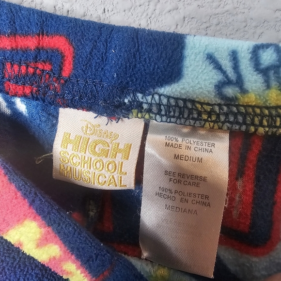 Disney High School Musical Pajama Pants Womens Medium Soft Fleece Elastic Waist - Picture 4 of 6